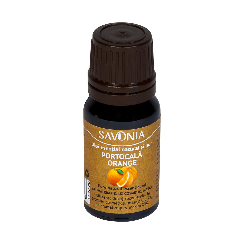 Ulei esential natural si pur de portocala, 10ml, Savonia