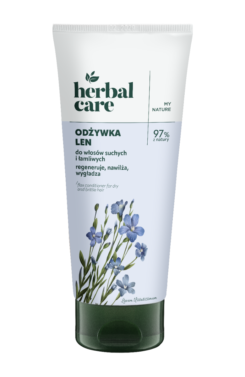 Balsam cu extract de seminte de in pentru par uscat si fragil Herbal Care, 200ml, Farmona