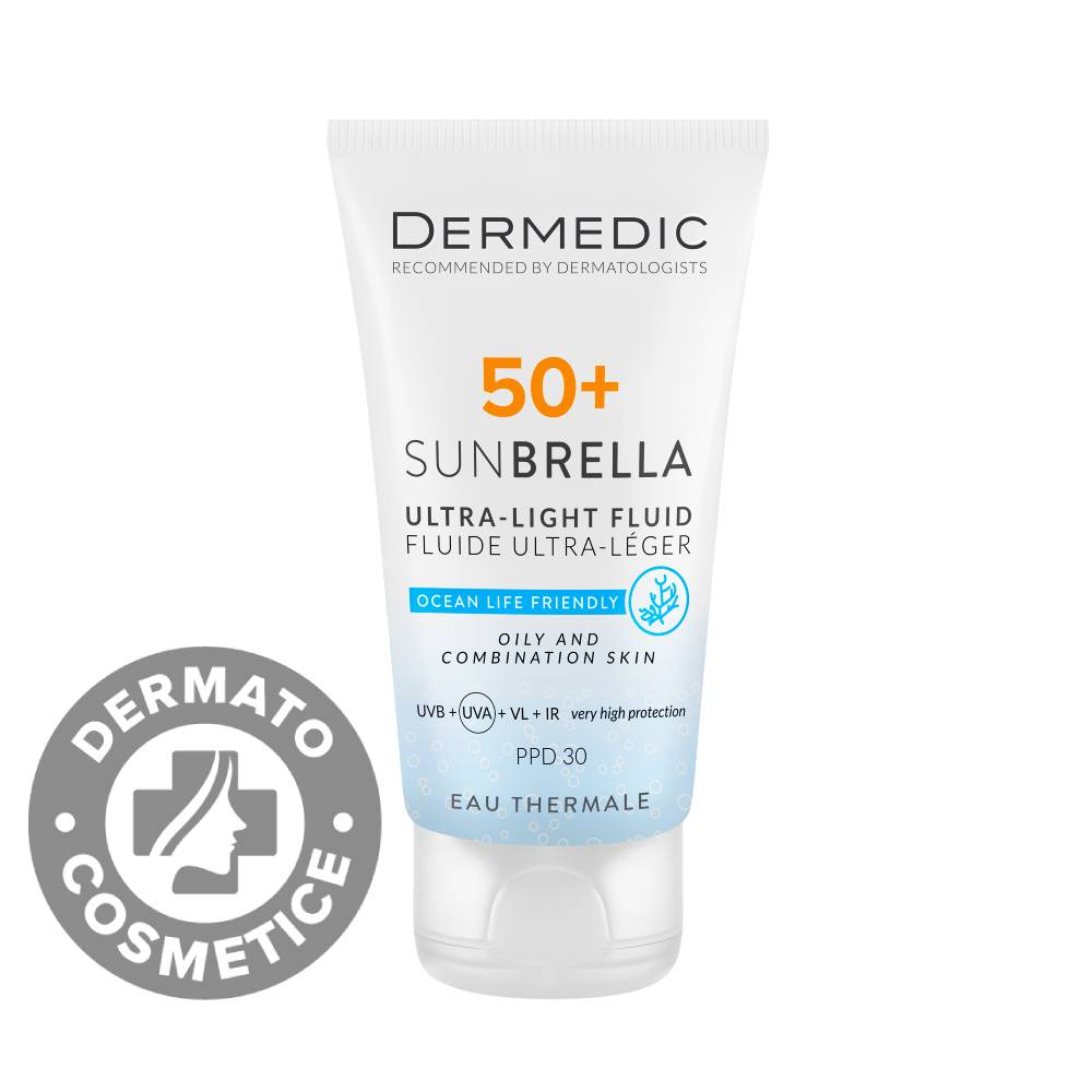 Fluid pentru ten gras si mixt SPF50+ ultra light Sunbrella, 40ml, Dermedic