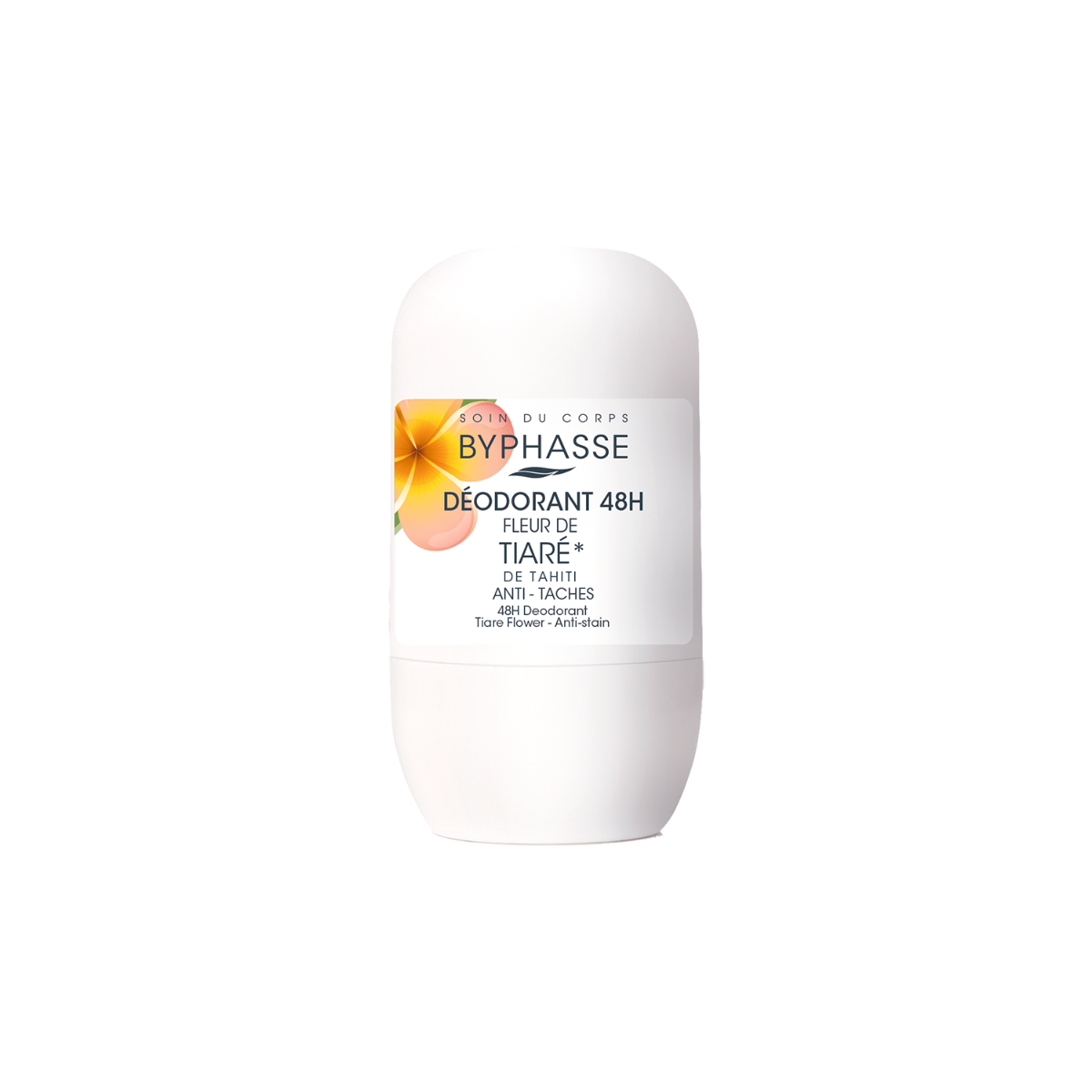 Deodorant roll-on 48h cu Flori de Tiare, 50ml, Byphasse