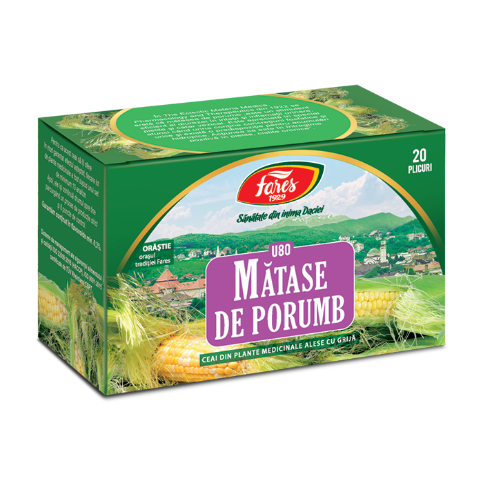 Ceai matase de porumb, U80, 20 plicuri, Fares