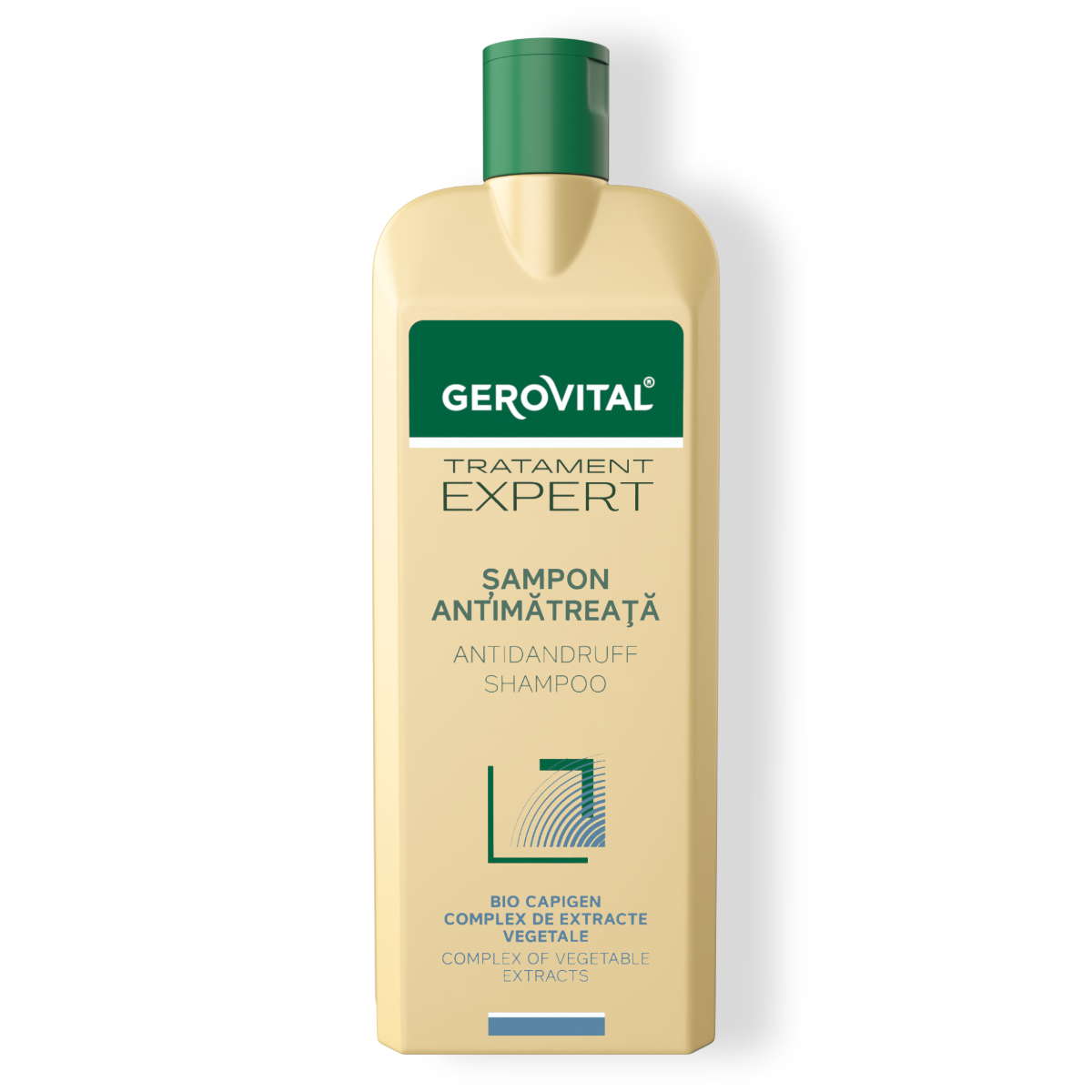 Șampon Antimătreață Cu Bio Capigen și Complex De Extracte Vegetale, Gerovital Tratament Expert, 400 Ml