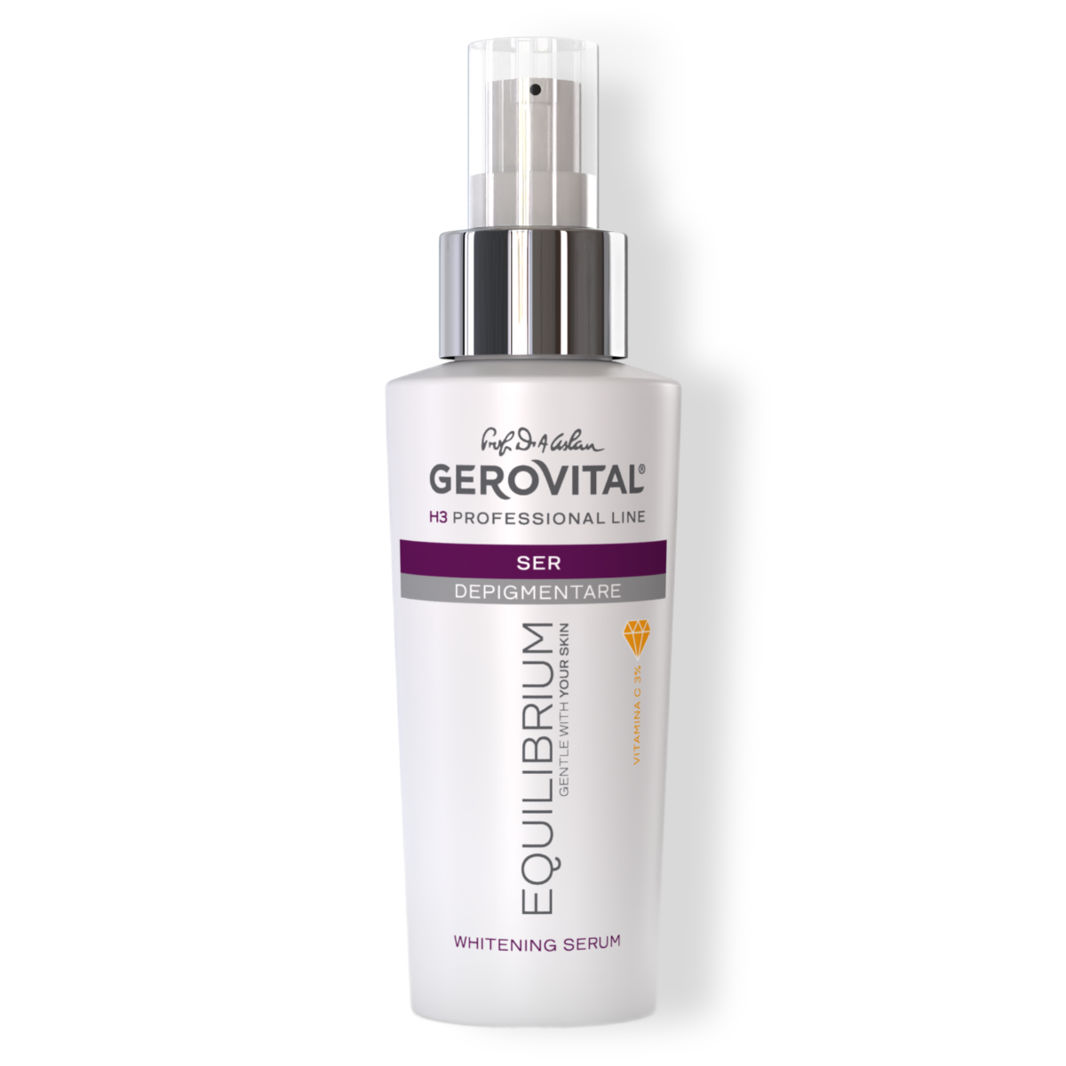 Ser Depigmentare Vitamina C și Niacinamidă Pentru Estomparea Petelor și Uniformizarea Tenului, Gerovital H3 Equilibrium, 100 Ml