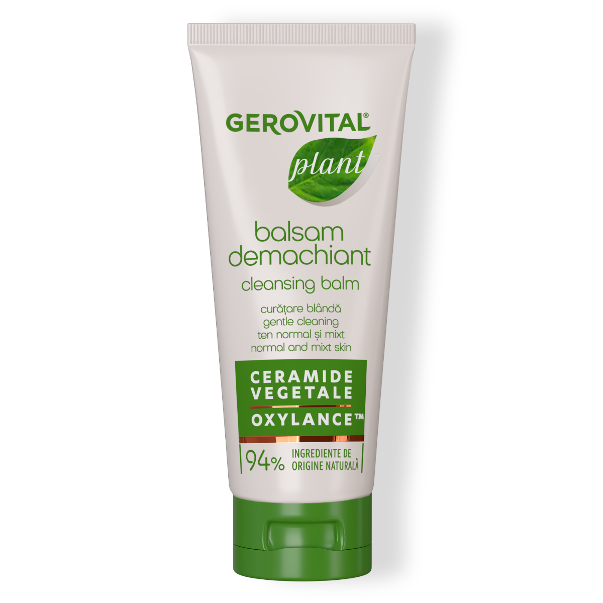 Balsam Demachiant Cu Ceramide Vegetale Curățare n Profunzime și Detoxifiere, Pentru Ten Normal și Mixt, Gerovital Plant, 100 Ml