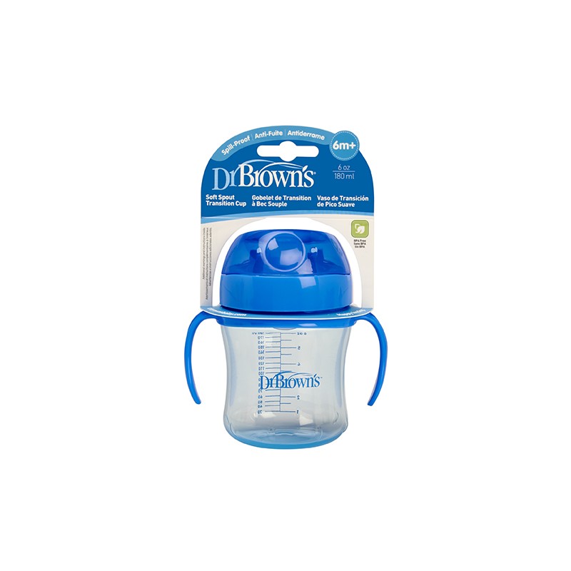 Canita tranzitie cu cioc moale si manere, 180ml, Dr. Brown's