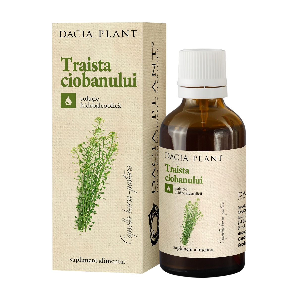 Tinctura de traista ciobanului, 50ml, Dacia Plant
