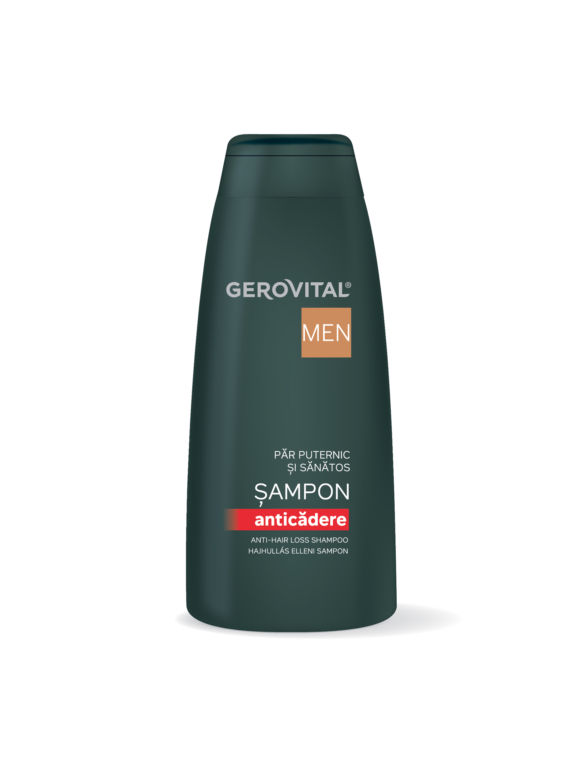 Șampon Anticădere Cu Procapil și Apigenină Stopează și Previne Căderea Părului, Efect De Fortifiere, Gerovital Men, 400 Ml