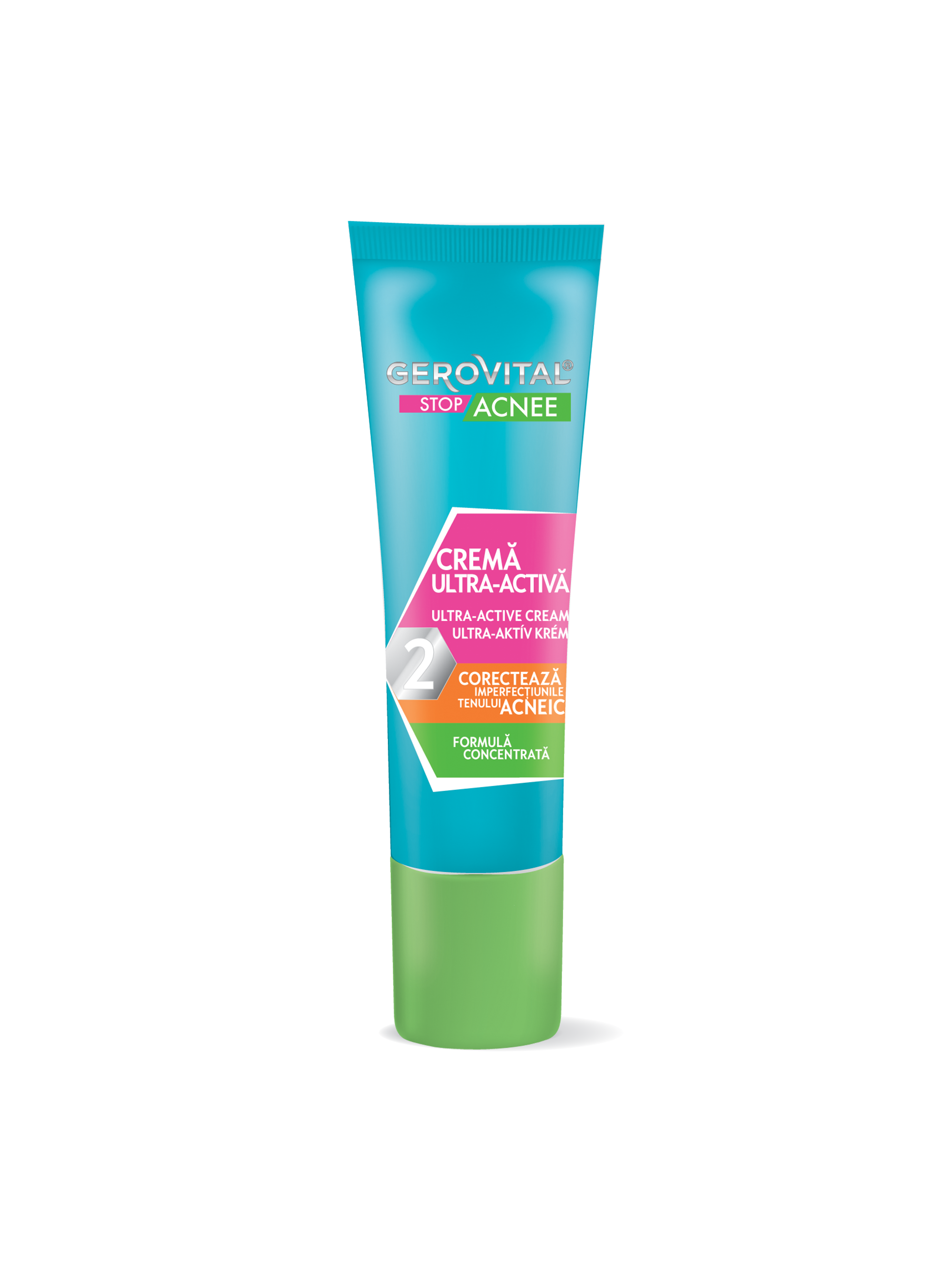 Cremă Antiacneică Ultra-activă Cu Acid Salicilic, Gerovital Stop Acnee, 15 Ml