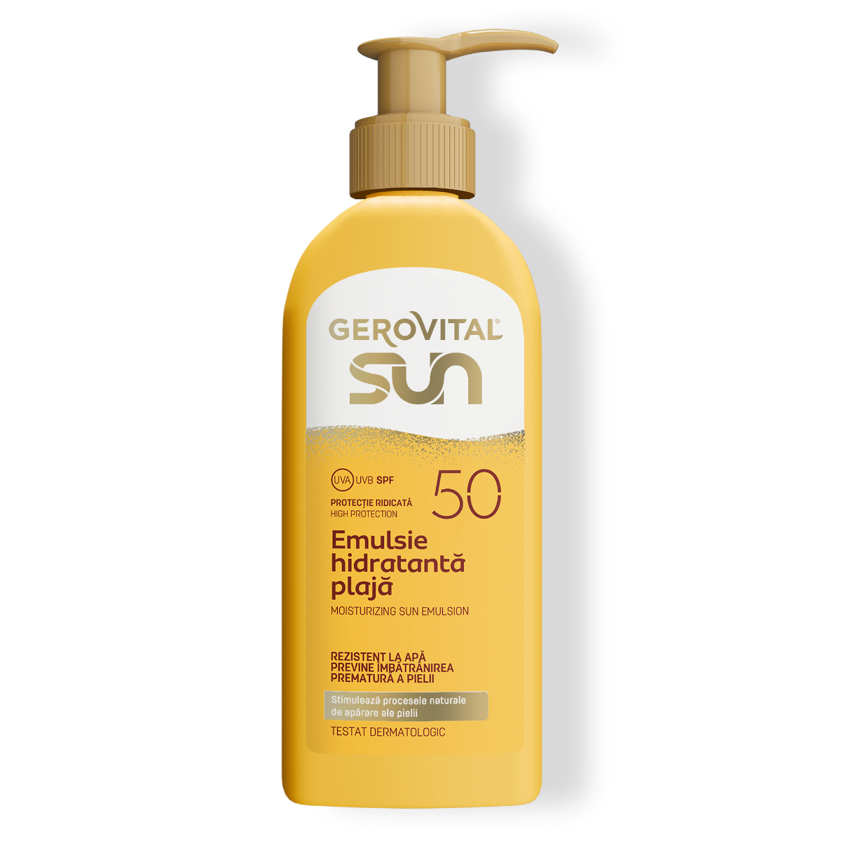 Emulsie Hidratantă Protecție Solară Spf50 - Protecție Ridicată și Hidratare, Gerovital Sun, 200 Ml