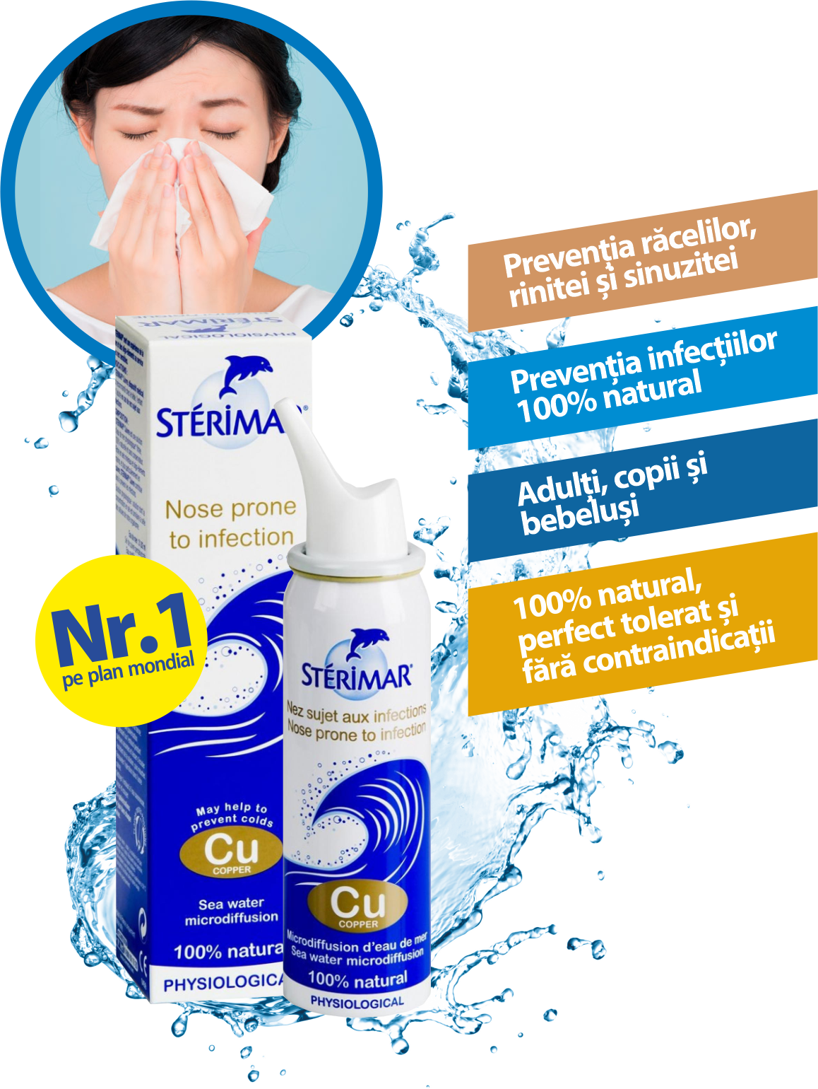 Sterimar Cupru spray cu apa de mare, 100 ml, Laboratoires Fumouze