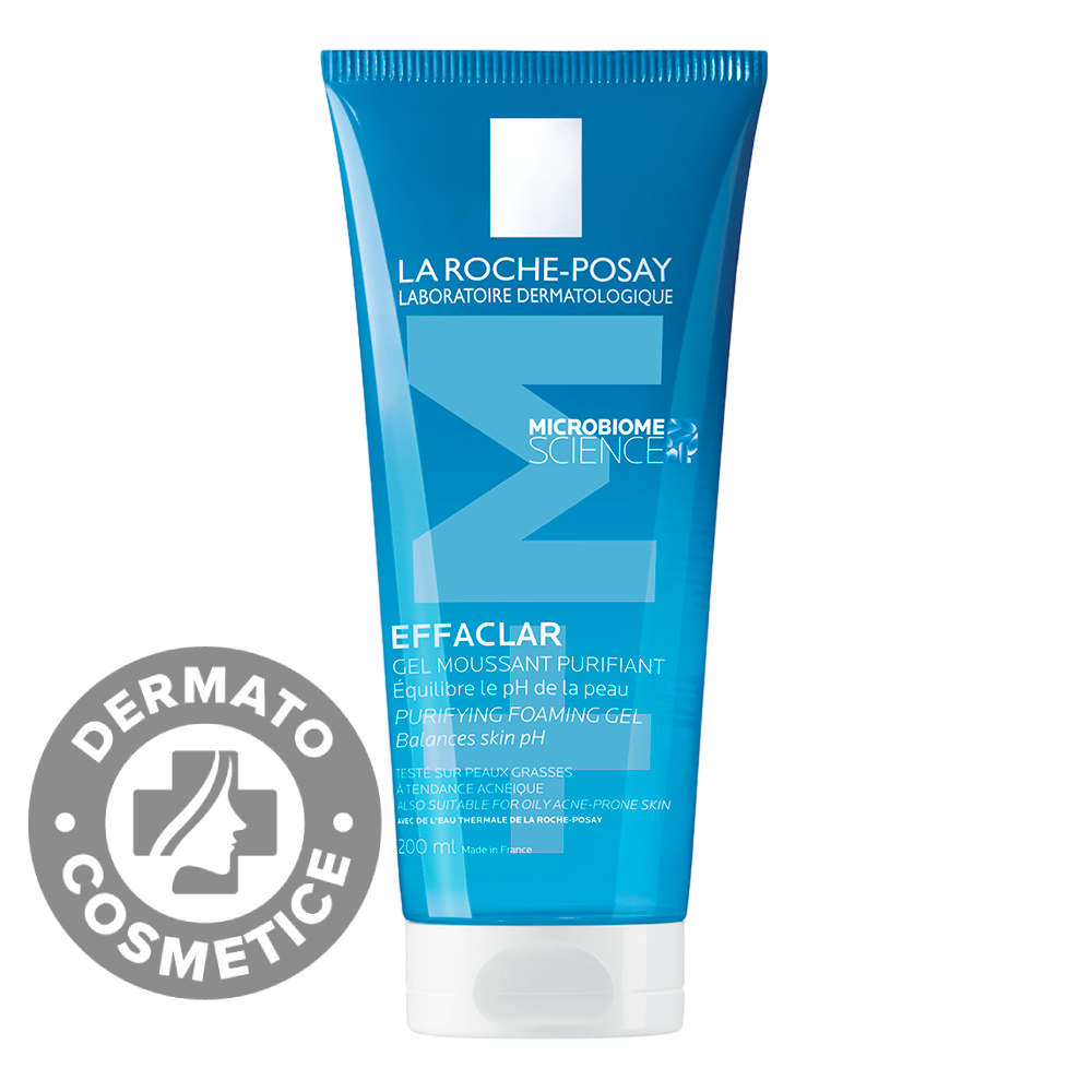 Gel spumant de curatare purifiant pentru ten gras cu tendinta acneica Effaclar, 200ml, La Roche-Posay