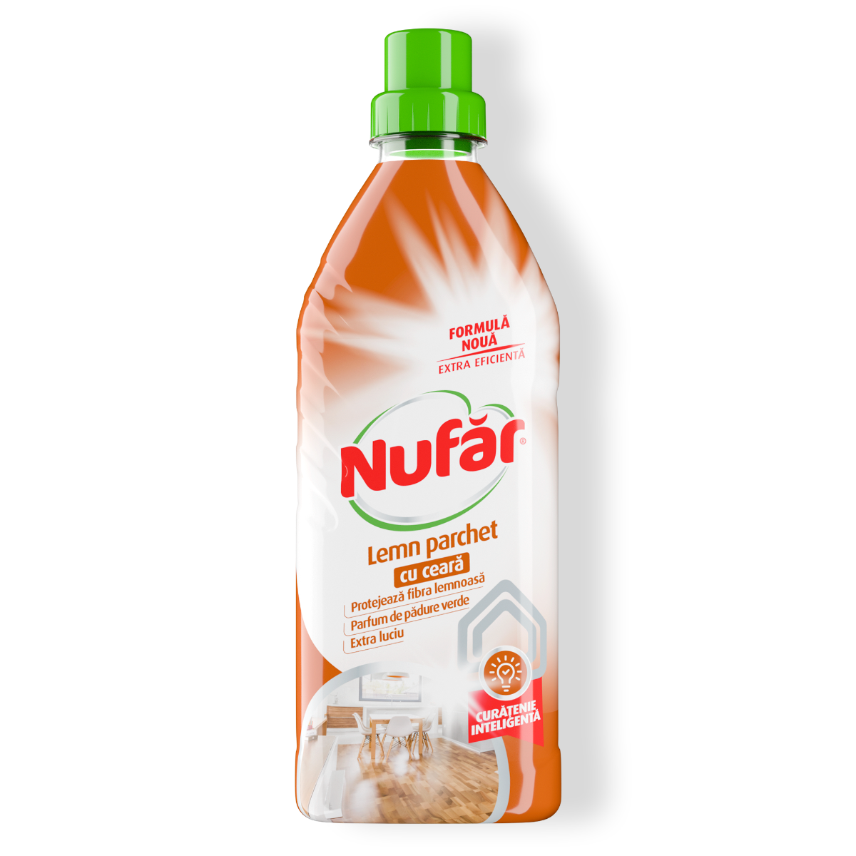 Nufăr Lemn și Parchet Cu Ceară, Curăță și Protejează Suprafețele Din Lemn Sau Laminate, 750 Ml