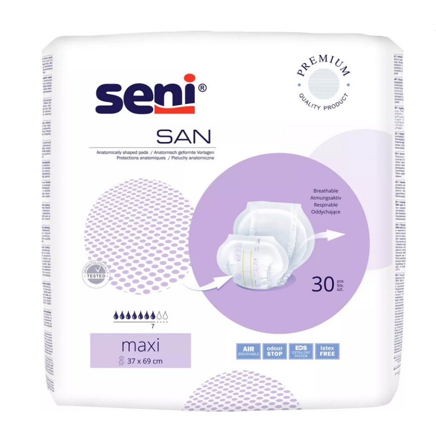 Absorbante pentru incontinenta San Maxi, 30 bucati, Seni