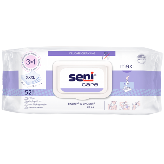Servetele umede XXXL 25×30cm, 52 bucati, Seni