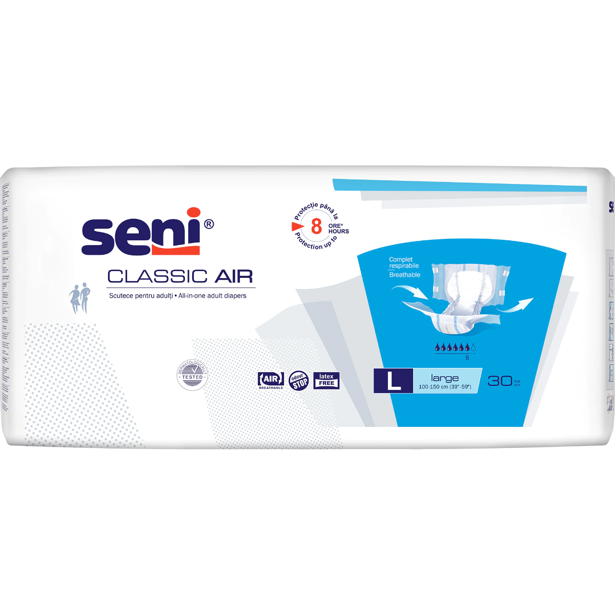 Scutece pentru adulti Classic Large, 30 bucati, Seni