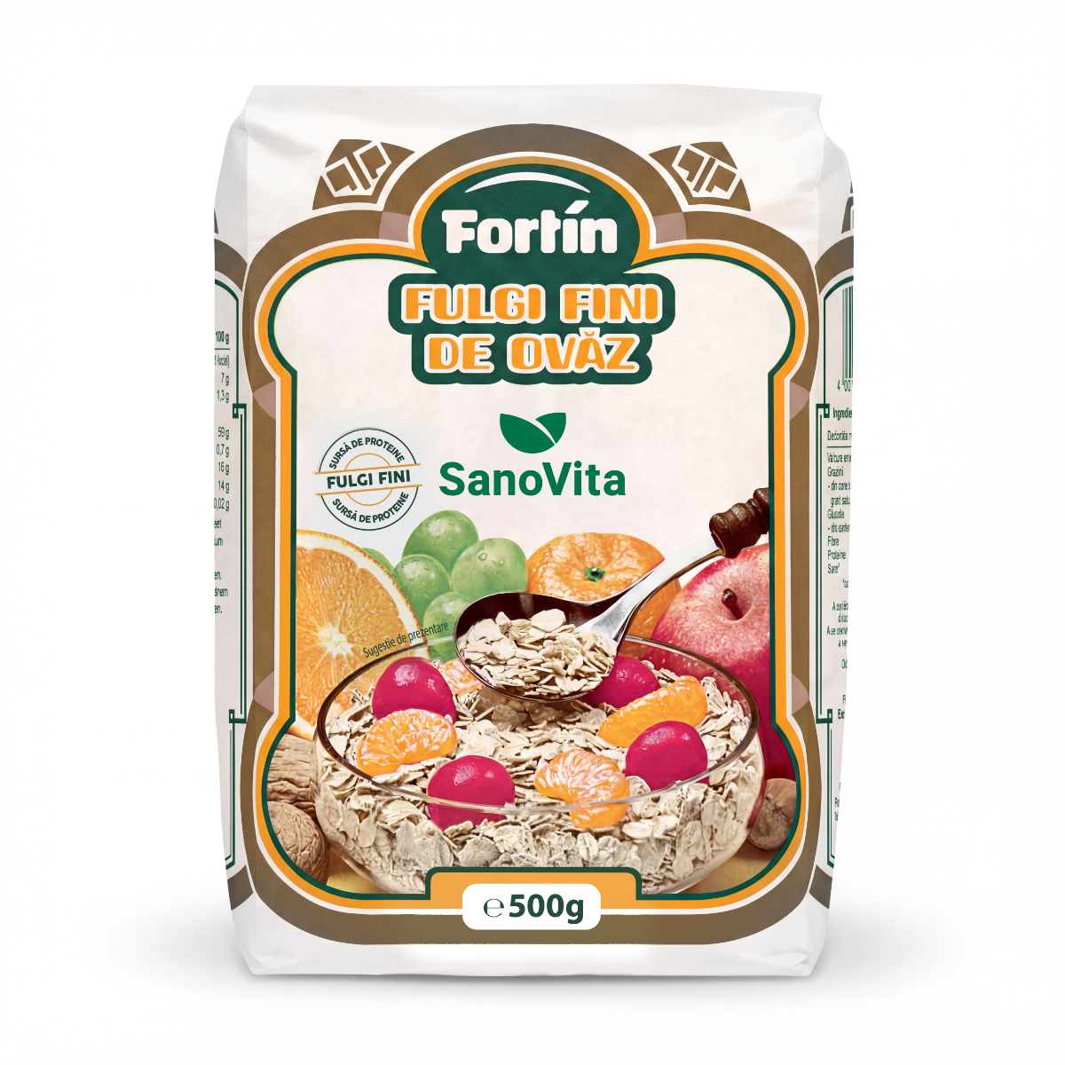 Fulgi de ovaz Fortin, 500g, SanoVita