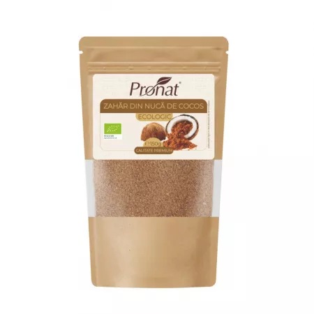 Zahar din flori de cocos Bio, 150g, Pronat