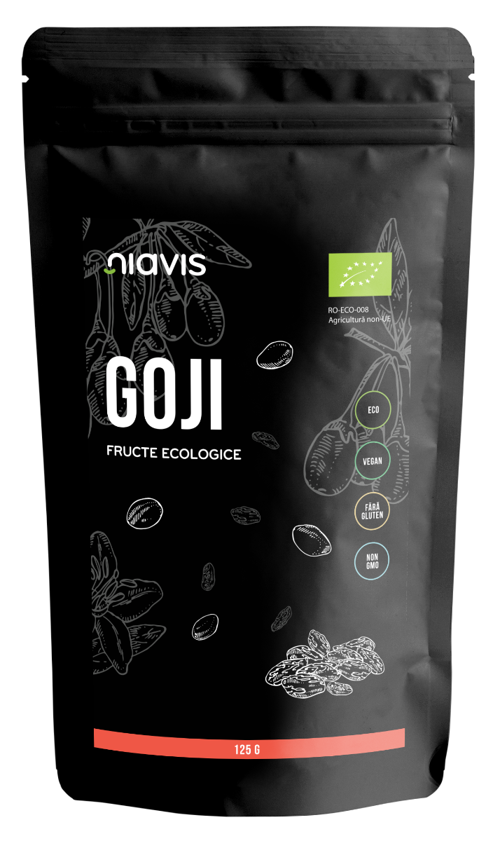 Fructe de goji ecologice, 125g, Niavis