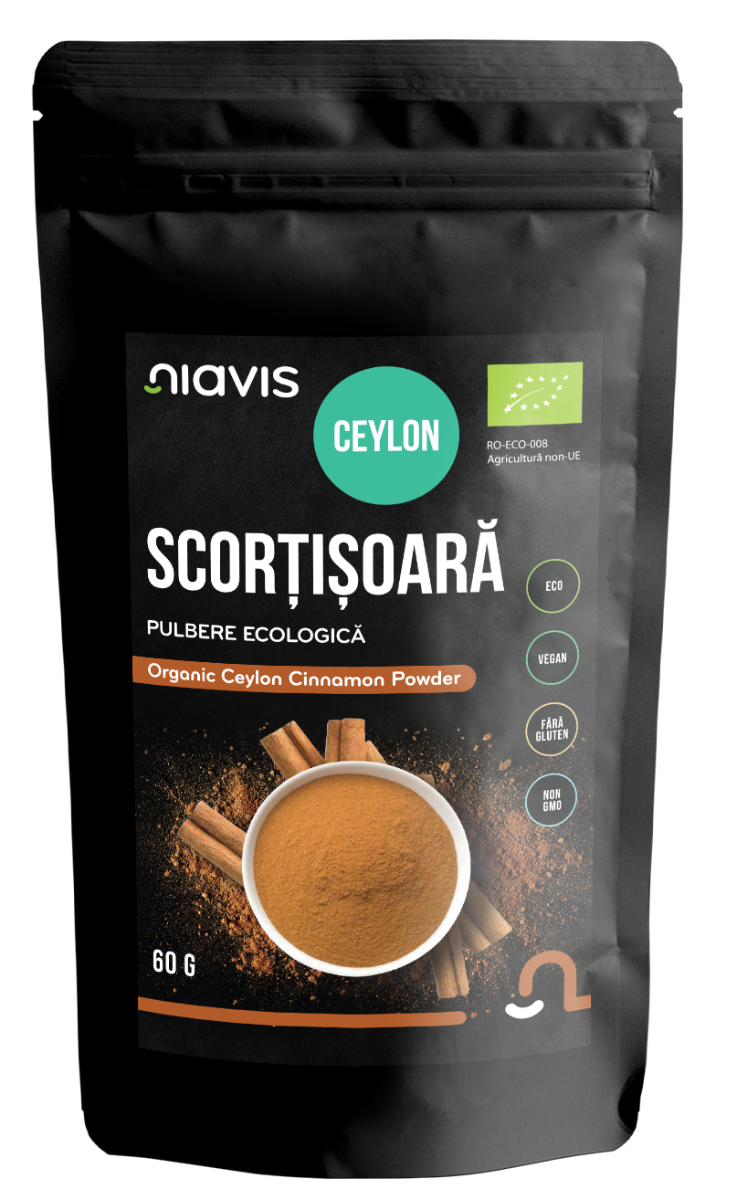 Scortisoara Ceylon Pulbere ecologica, 60g, Niavis