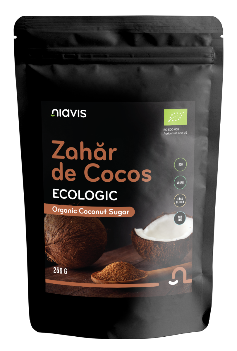 Zahar de cocos ecologic, 250g, Niavis