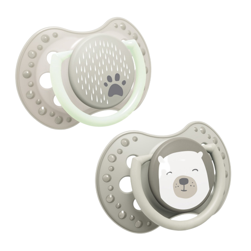 Suzeta din silicon Dynamic Buddy bear pentru 6-18 luni, 2 bucati, Lovi