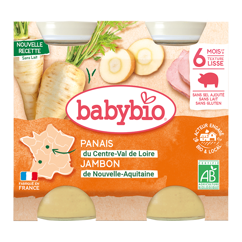 Piure din pastarnac si jambon de Correze, 2 x 200g, BabyBio