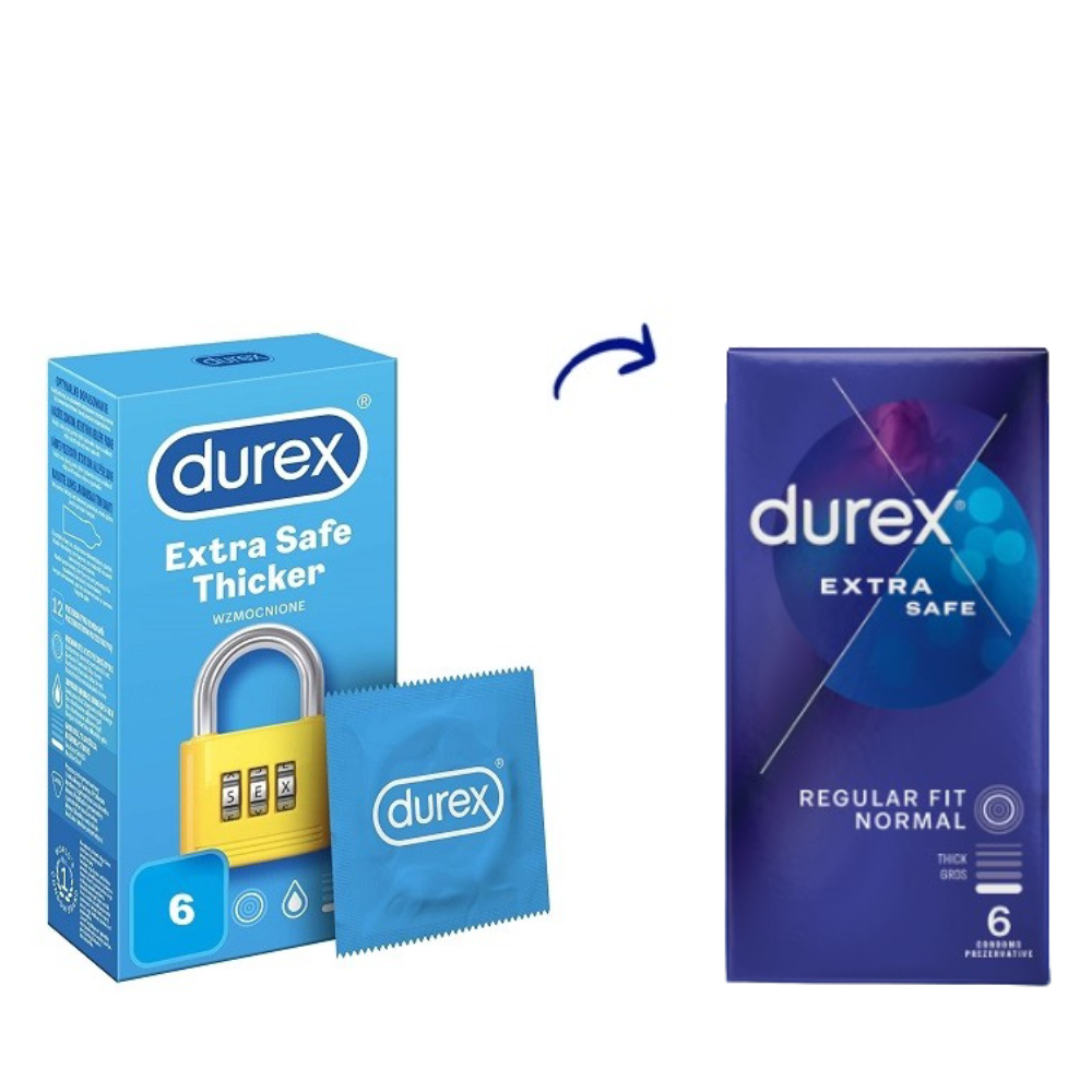 Prezervative Extra Safe, 6 bucati, Durex