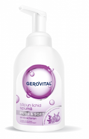 Sapun lichid spuma Pure&Soft, 300ml, Gerovital