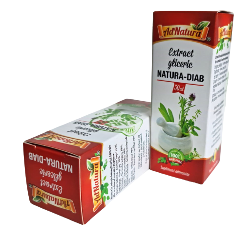 Extract gliceric antidiabetic Natura-Diab, 50ml, AdNatura