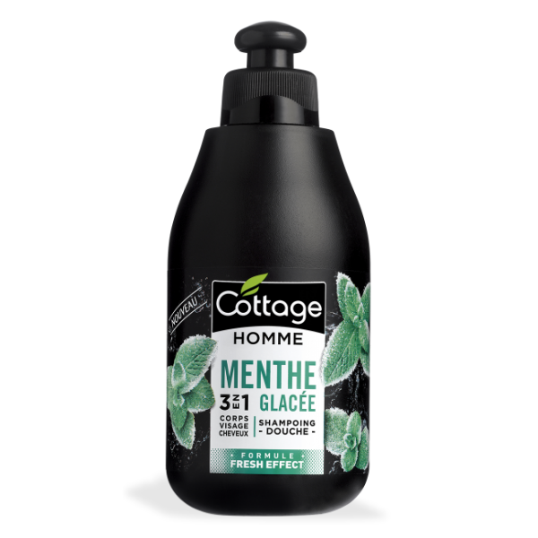 Gel dus si sampon menta racoritoare Men, 250ml, Cottage
