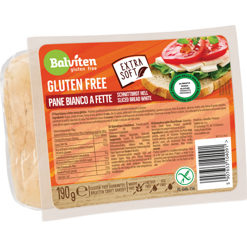 Paine mic dejun feliata alba fara gluten, 190g, Balviten