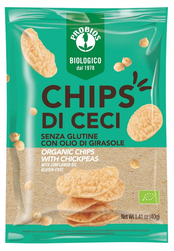 Chipsuri de naut fara gluten, 40g, Probios