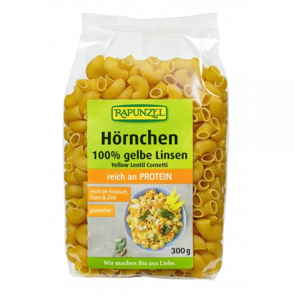 Paste din linte galbena fara gluten bio, 300g, Rapunzel