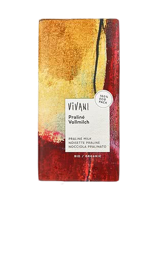 Ciocolata cu praline si lapte integral Bio, 100g, Vivani