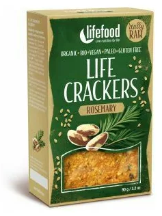 Lifecrackers cu rozmarin raw Bio, 90g, Lifefood