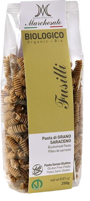 Fusilli din hrisca fara gluten Bio, 250g, Marchesato