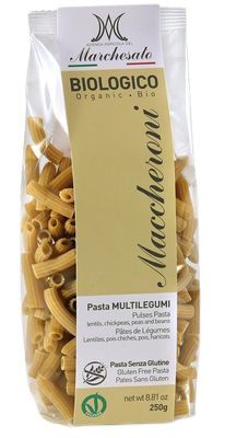Paste cu legume fara gluten Maccheroni Bio, 250g, Marchesato