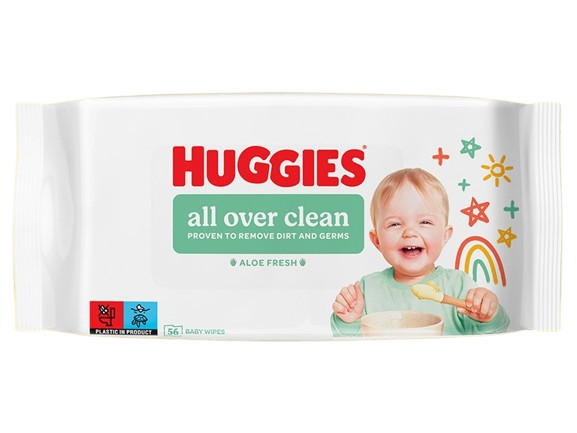 Servetele umede Baby all over clean, 56 bucati, Huggies