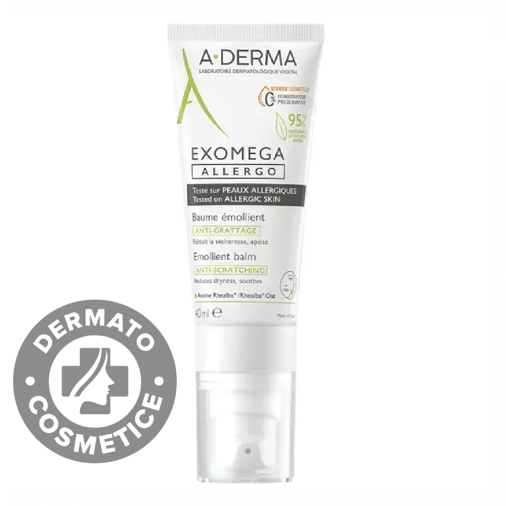 Balsam emolient pentru piele uscata-iritata Exomega Allergo DEFI, 40ml, A-derma