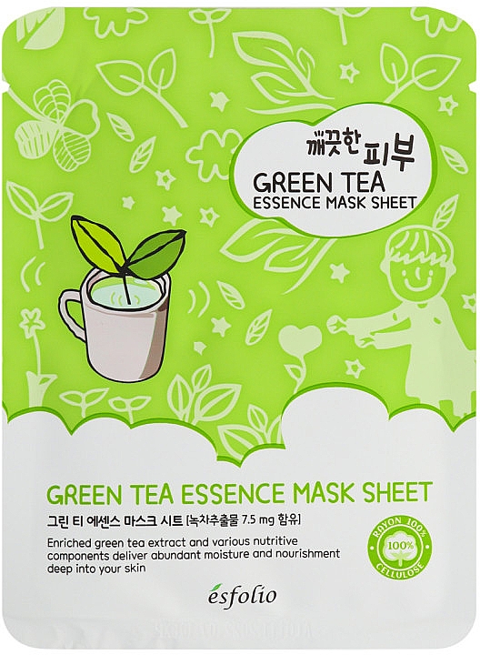 Masca de fata cu extract de ceai verde Pure Skin, 25ml, Esfolio