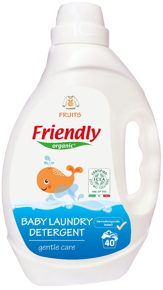 Detergent de rufe cu miros de fructe, 2000ml, Friendly Organic
