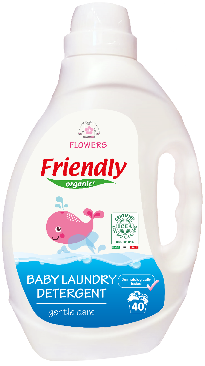 Detergent de rufe cu miros de flori, 2000ml, Friendly Organic