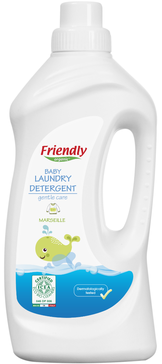 Detergent de rufe pentru bebe Marsilia, 1000ml, Friendly Organic