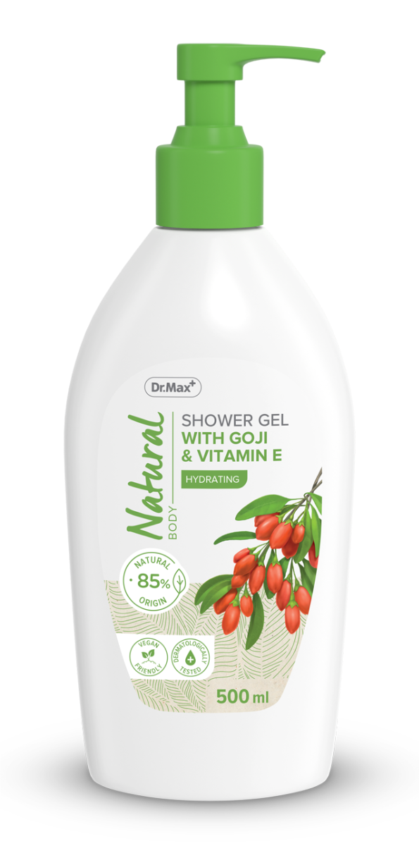 Dr. Max Natural Gel de dus cu Goji si Vitamina E, 500ml