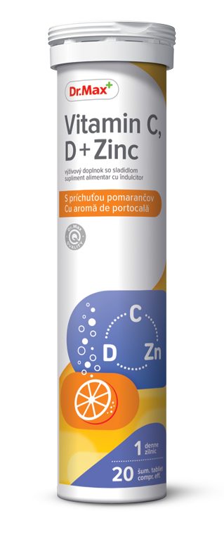 Dr. Max Vitamina C, D + Zinc, 20 comprimate efervescente