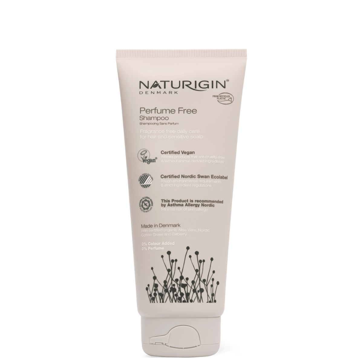 Sampon fara parfum pentru uz zilnic si scalp sensibil, 200ml, Naturigin
