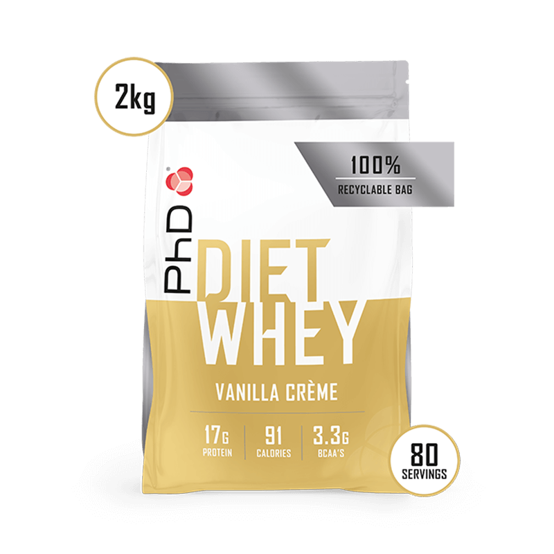 Pudra proteica cu aroma de vanilie Diet Whey, 2kg, PhD