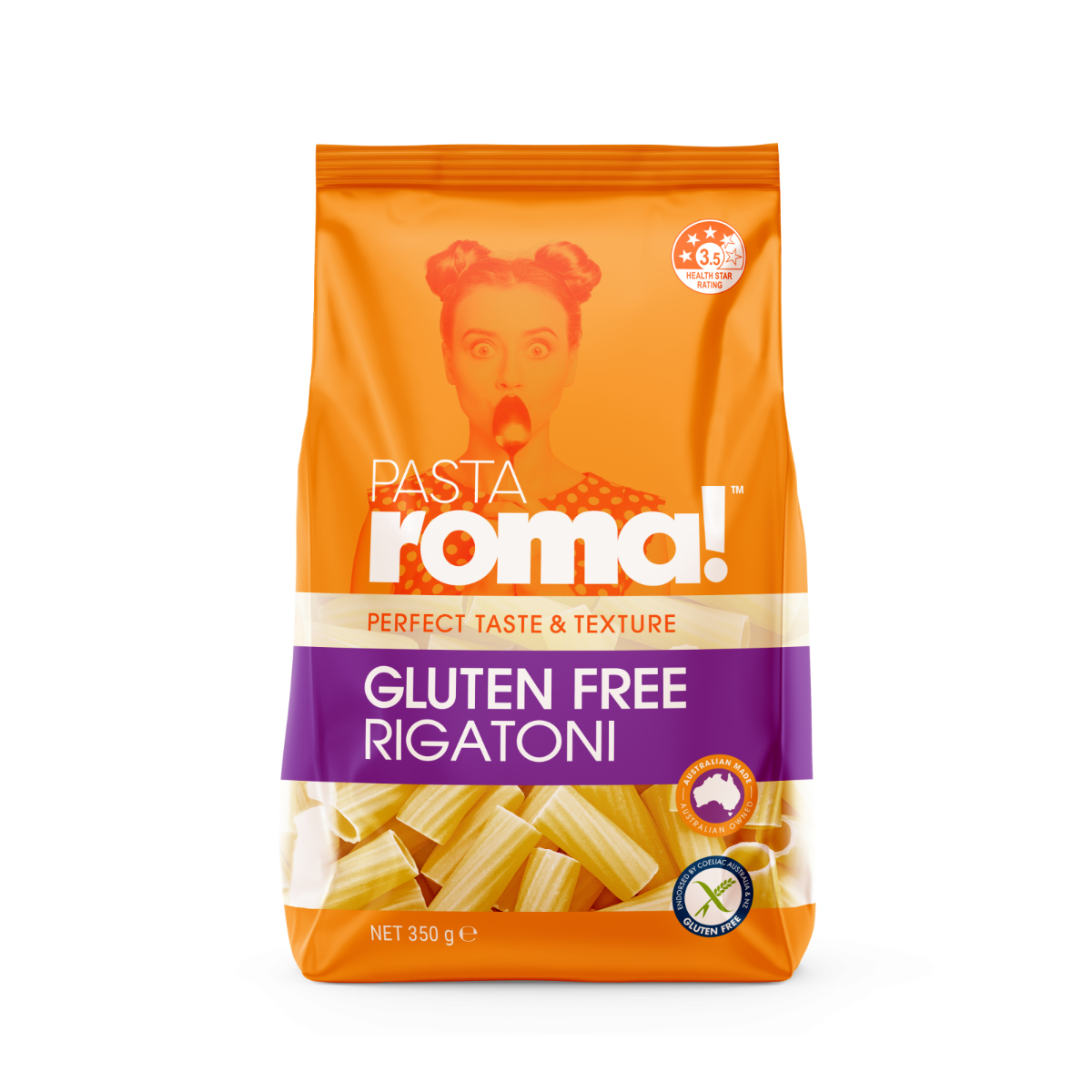 Paste rigatoni Roma, 350g, Orgran