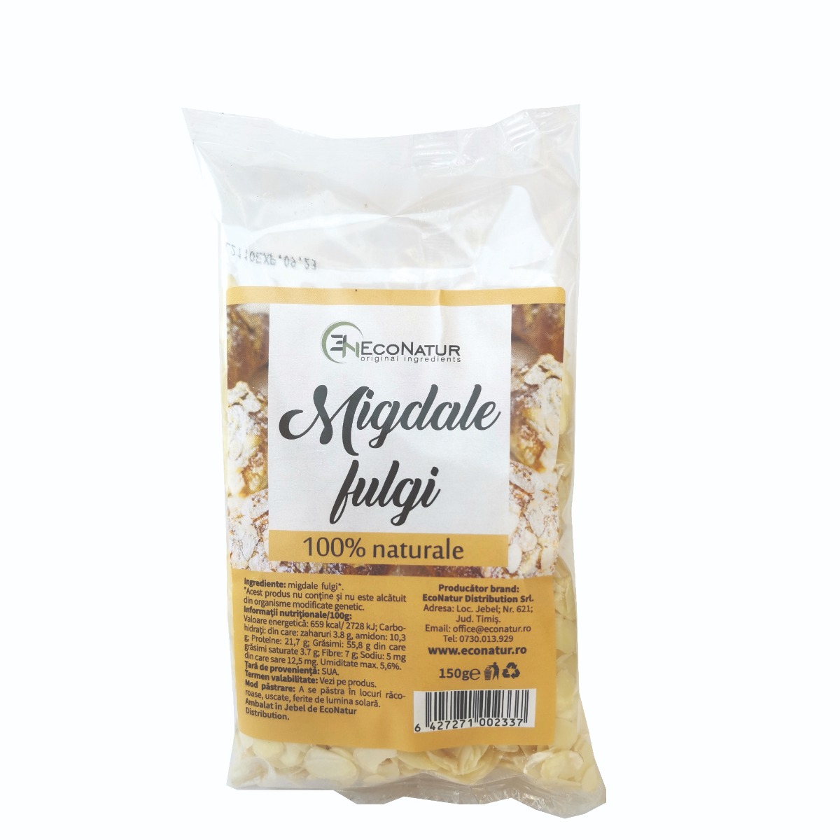 Fulgi de migdale, 150g, EcoNatur