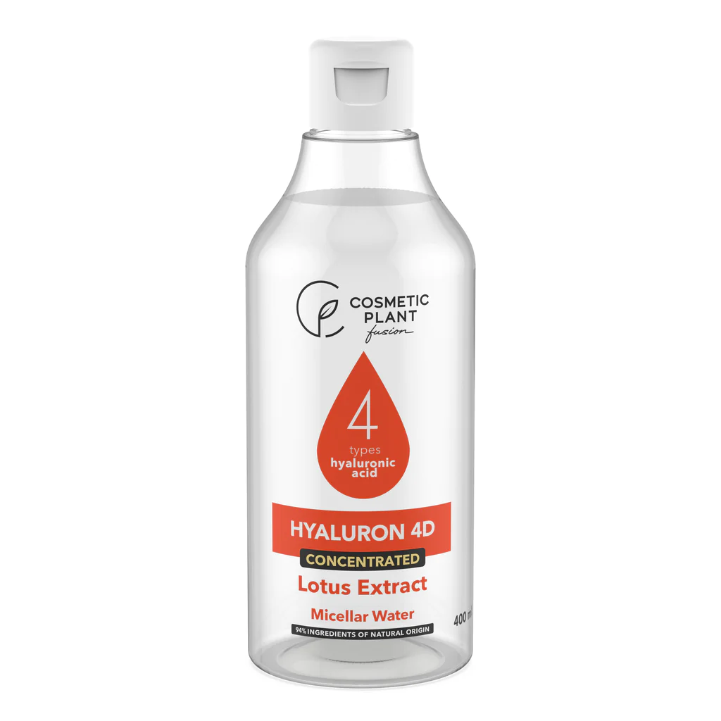 Apa micelara cu acid hialuronic 4D si extract de lotus, 400ml, Cosmetic Plant